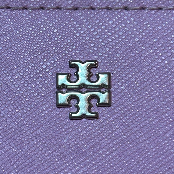 Tory Burch Purple Continental Saffiano Leather Wallet/Wristlet - Picture 2 of 14